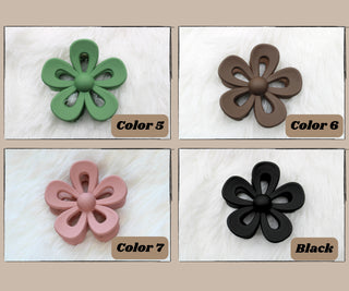 Flower Clips Assorted Colors Boho Style GIft Shaped Hair Accessory