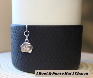 Cardio Nurse Tumbler 40 Oz Nurse Thank You Gift Set Nurse Gift Box Silicone Boot Charm Funny Nurse Sticker Thinking Of You Simple Modern