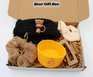 Brown Bear Cute Animal Gift Box Hair Accessories Straw Topper Boot Charm Tumbler Protection