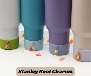 Springtime Cute Charm Boot Bottle Protector Custom Easter Boot Bunnies Water Bottle Charm Tumbler Cup 40 Oz Boot 30 OZ Tumbler Charm