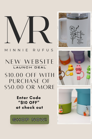 Minnie Rufus Website for Engraved Tumblers Accessories and Gifts