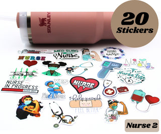 Nurse Appreciation Funny Sticker RN Gift Tumbler Cup Accessory RN Birthday Gift Graduation Boot Charm Gift Box Medical School Simple Modern