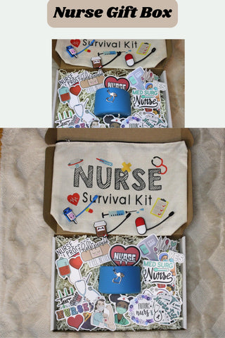 Nurse Appreciation Funny Sticker RN Gift Tumbler Cup Accessory RN Birthday Gift Graduation Boot Charm Gift Box Medical School Simple Modern