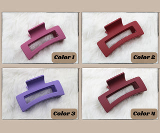Rectangular Hair Clips Assorted Purple Shade Colors Boho Style Gift Hair Accessory