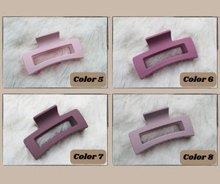 Rectangular Hair Clips Assorted Purple Shade Colors Boho Style Gift Hair Accessory