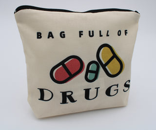 Pharmacist Gift Bag Pill Bag Make-up Holder Full Bag Fun Full Warp Printed Bag Theme Supply Canvas Bag Fill Zip Pharmacist Appreciation Gift