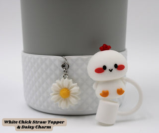 White Chick Boot Charm Straw Topper Gift Hor Her H2.0 FLOWSTATE Set Gift Bundle 40 Oz Cute Gift