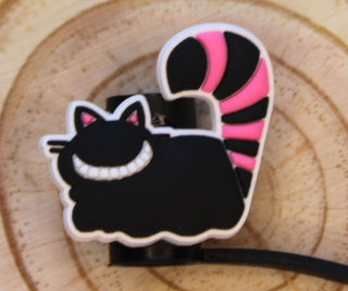 Cute Straw Topper Black Pink Straw Buddy Tumbler Topper Simple Modern Tea Party Cat Straw Covers Tea Cup Watch H.20 FLOWSTATE Accessory